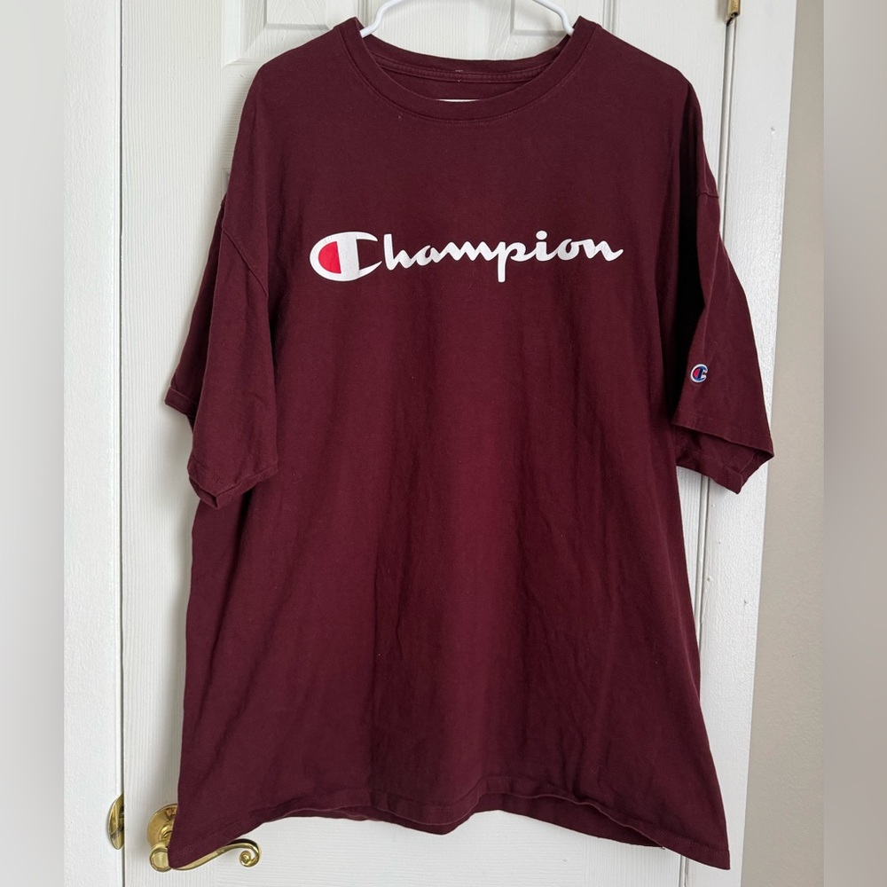 Champion Burgundy Tee with Logo